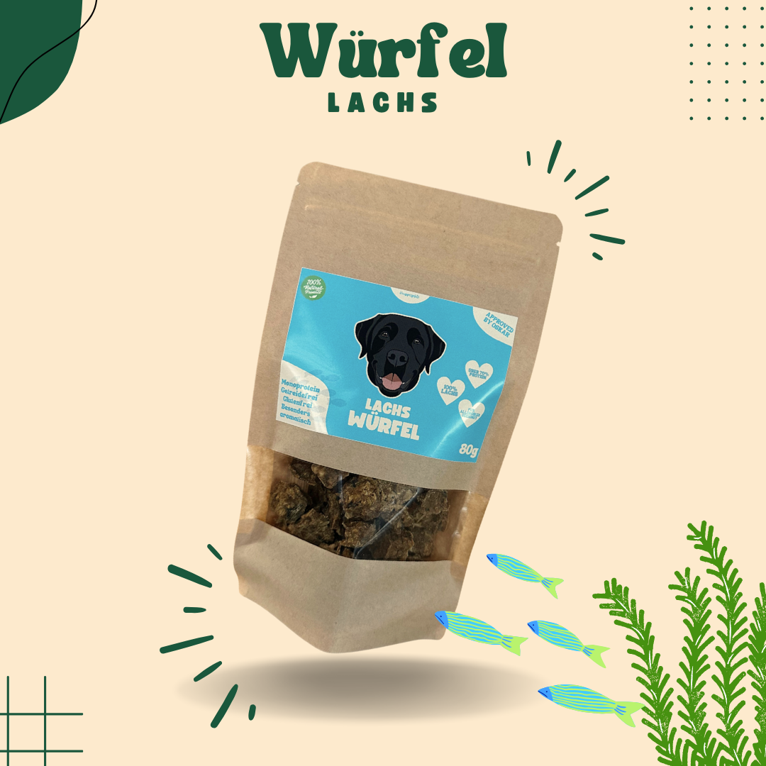 Würfel Lachs